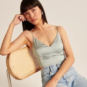 Abercrombie & Fitch Light Green Crop Top